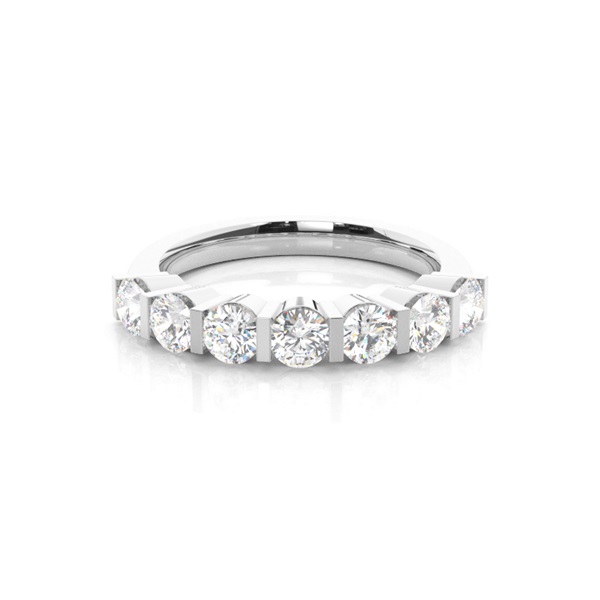 Bar Setting Plain Seven Stone Ring