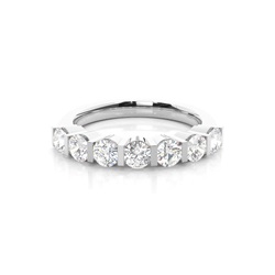 Bar Setting Plain Seven Stone Ring