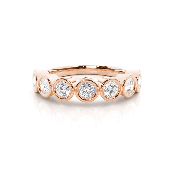 Full Bezel Setting Plain Seven Stone Ring