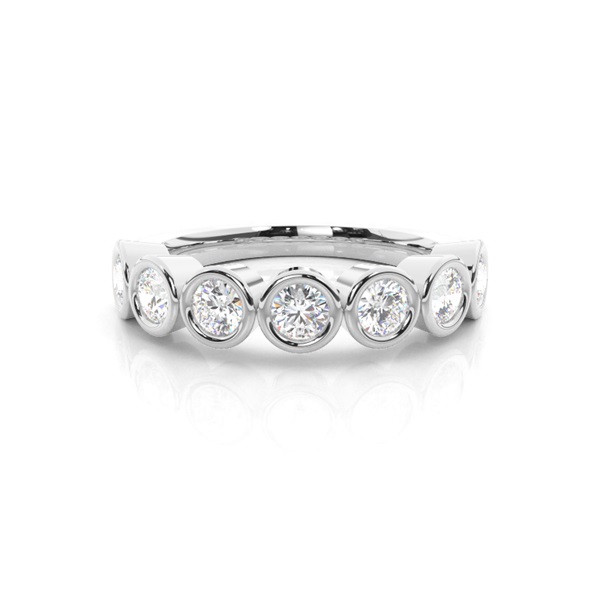 Full Bezel Setting Plain Seven Stone Ring