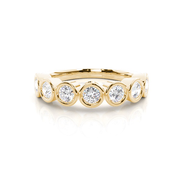 Full Bezel Setting Plain Seven Stone Ring