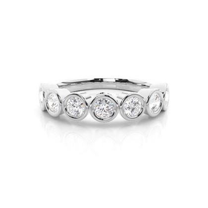 Full Bezel Setting Plain Seven Stone Ring