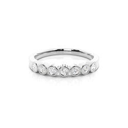 Full Bezel Setting Plain Seven Stone Ring