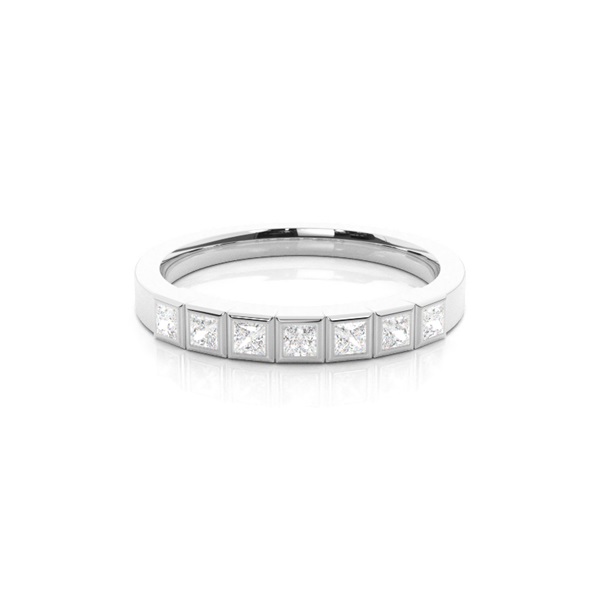 Full Bezel Setting Plain Seven Stone Ring