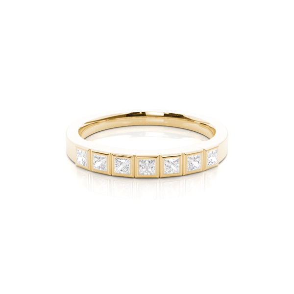 Full Bezel Setting Plain Seven Stone Ring