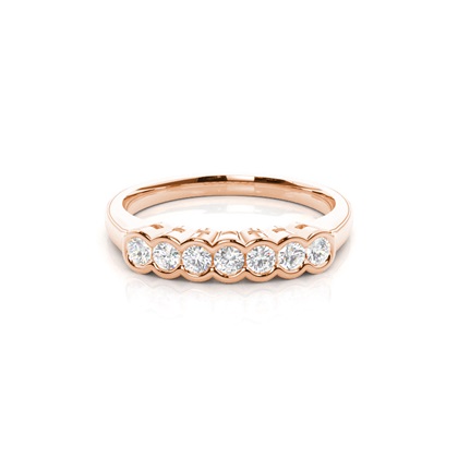 Rose Gold Contemporary Diamond Engagement Rings