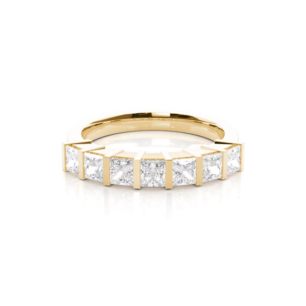 Bar Setting Plain Seven Stone Ring