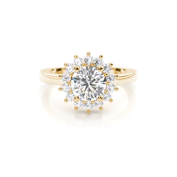 White Gold Halo Diamond Engagement Ring