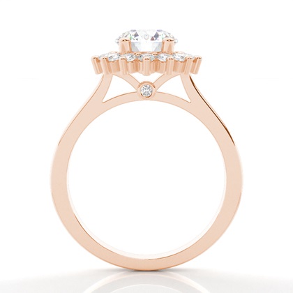 Rose Gold Halo Engagement Rings