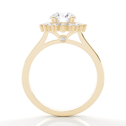 Yellow Gold Halo Engagement Rings