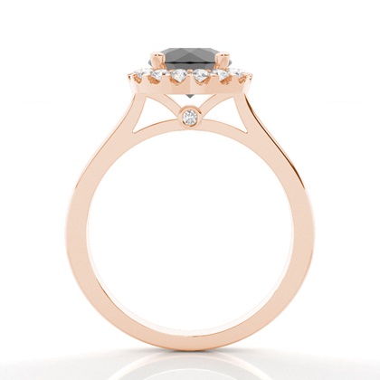 Rotgold Schwarze Diamanten Verlobungsringe