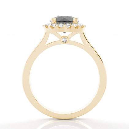 Gelbgold Schwarze Diamanten Verlobungsringe