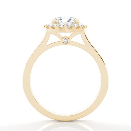 Gelbgold Halo Verlobungsringe