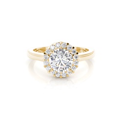 White Gold Halo Diamond Engagement Ring
