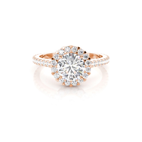 White Gold Halo Diamond Engagement Ring