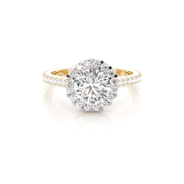 White Gold Halo Diamond Engagement Ring