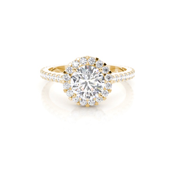 White Gold Halo Diamond Engagement Ring