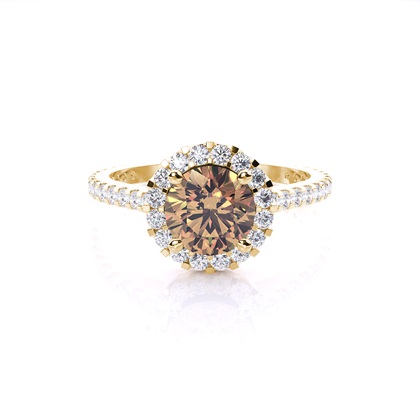 Brilliant Champagner Diamant Verlobungsring