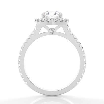 Brilliant Platin Halo Verlobungsringe