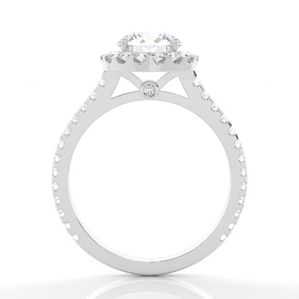 Multi Moissanit Verlobungsring in einer Krappenfassung