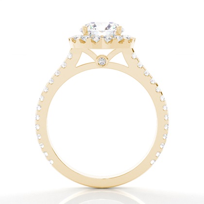 Yellow Gold Side Stone Diamond Rings