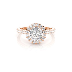 White Gold Halo Diamond Engagement Ring