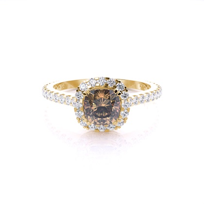 Kissen Champagner Diamant Verlobungsring