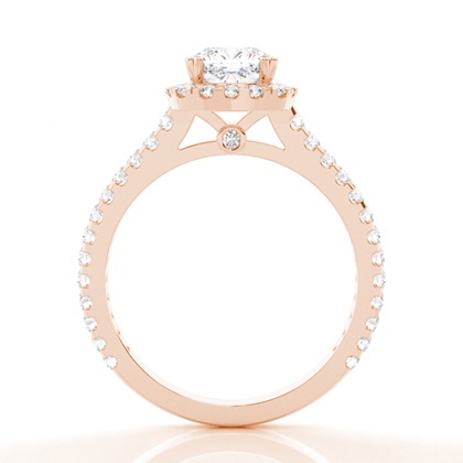 Multi Moissanit Verlobungsring in einer Krappenfassung