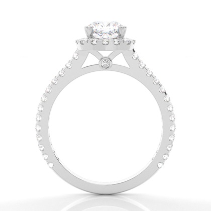 Multi Moissanit Verlobungsring in einer Krappenfassung