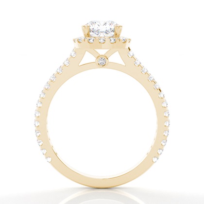 Multi Moissanit Verlobungsring in einer Krappenfassung