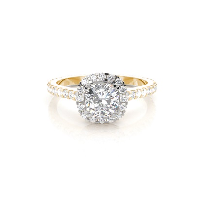 Mixed Metal Diamond Engagement rings