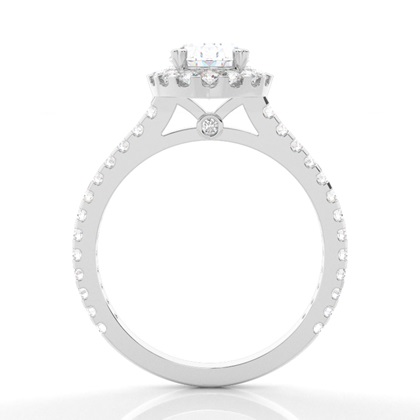 Multi Moissanit Verlobungsring in einer Krappenfassung