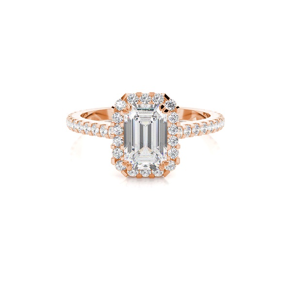 Prong Setting Halo Diamond Engagement Ring