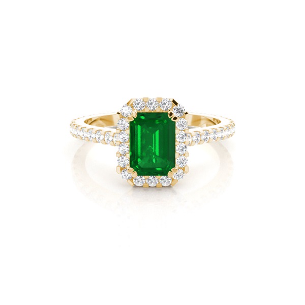 Emerald Halo Emerald Engagement Ring