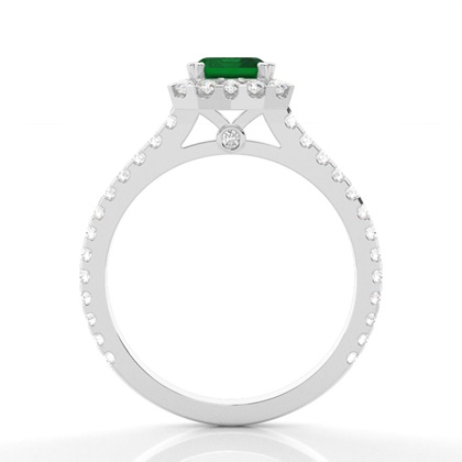 Smaragd Halo Smaragd Verlobungsring