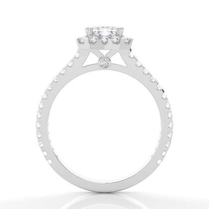 Multi Moissanit Verlobungsring in einer Krappenfassung