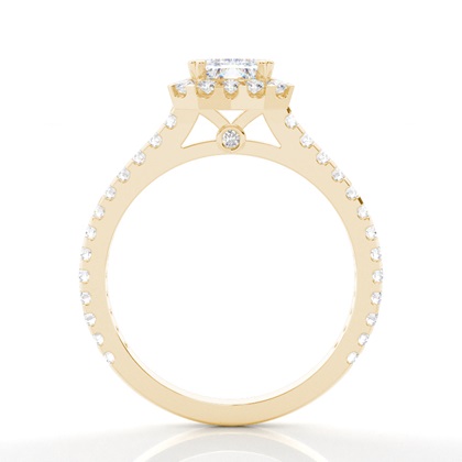 Multi Moissanit Verlobungsring in einer Krappenfassung