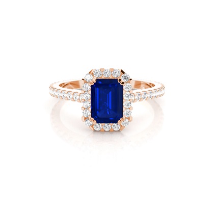 Rose Gold Gemstone Diamond Rings