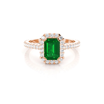 Rose Gold Gemstone Diamond Rings