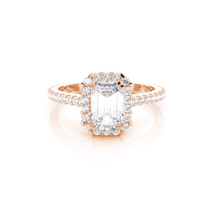 Prong Setting Halo Moissanite Engagement Ring
