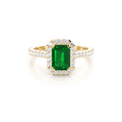 Yellow Gold Gemstone Diamond Rings