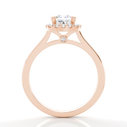 Cushion Rose Gold Halo Engagement Rings