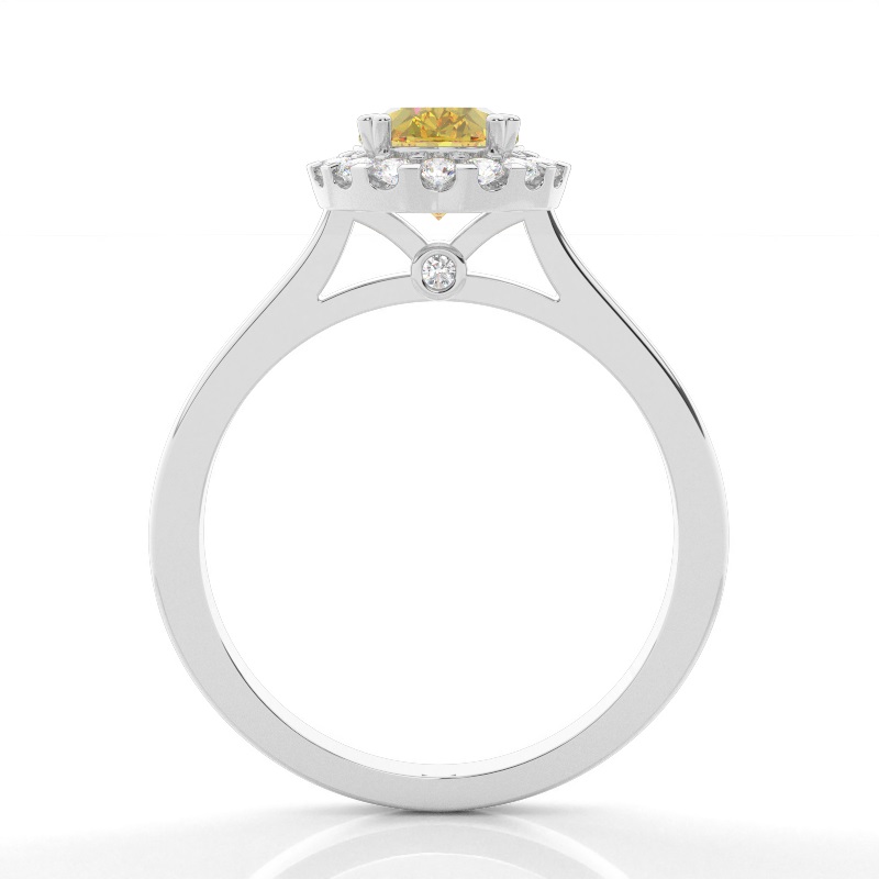 Oval Yellow Diamond Engagement Rings