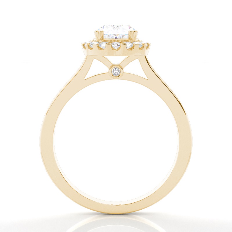 Yellow Gold Moissanite Engagement Rings	