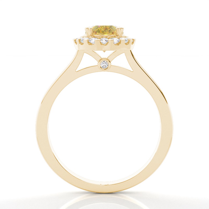 Oval Yellow Gold Diamond Engagement Rings