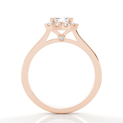 1.00 Carat Rotgold Halo Verlobungsringe