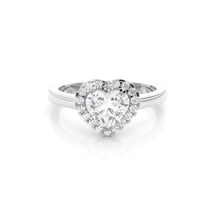 Silver Diamond Engagement Rings