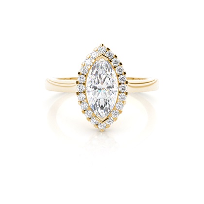 Yellow Gold Halo Rings Engagement Rings