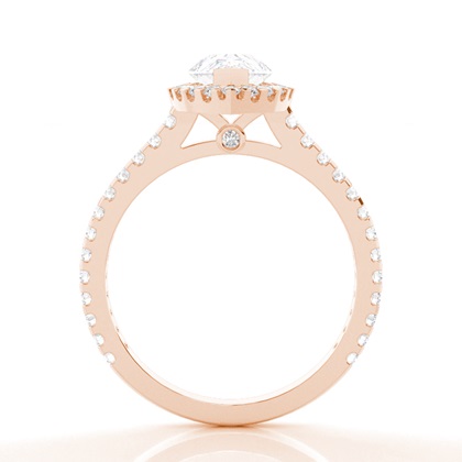 Multi Moissanit Verlobungsring in einer Krappenfassung