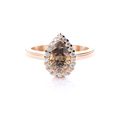 Tropfen Champagner Diamant Verlobungsring